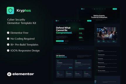 Kryphos - Cyber Security Elementor Template Kit