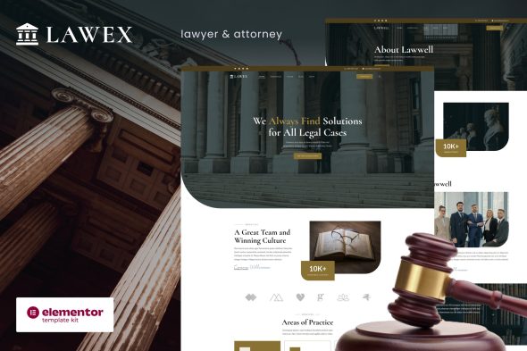 Lawex  – Lawyer & Attorney Elementor Template Kit