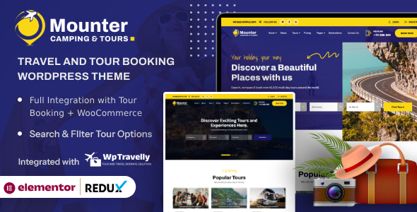 Mounter 1.2.1 – Camping, Travel & Tour Booking WordPress Theme