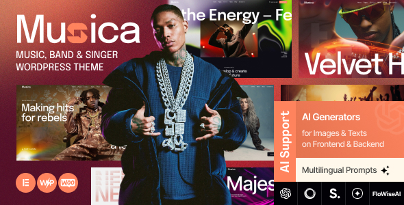 Muzica 1.0.0 – Music, Band & Singer WordPress Theme