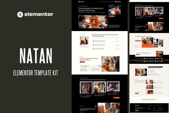 Natan  – 3D Printing Services Elementor Template Kit