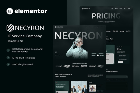 Necyron  – IT Service Company Elementor Template Kit