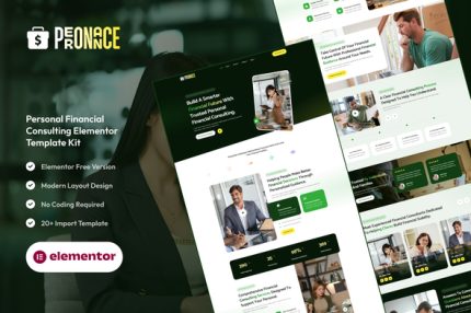 Peronance - Personal Financial Consulting Elementor Template Kit