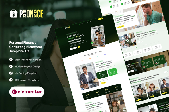 Peronance  – Personal Financial Consulting Elementor Template Kit