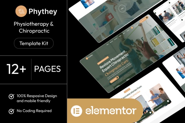Phythey  – Physiotherapy & Chiropractic Elementor Template Kit