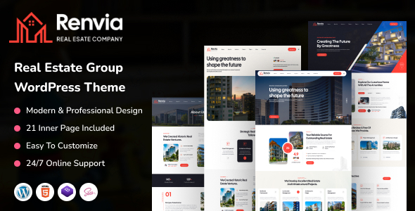 Renvia 1.0.0 – Real Estate Group WordPress Theme