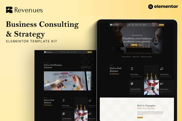 Revenues  – Business Consulting & Strategy Elementor Template Kit