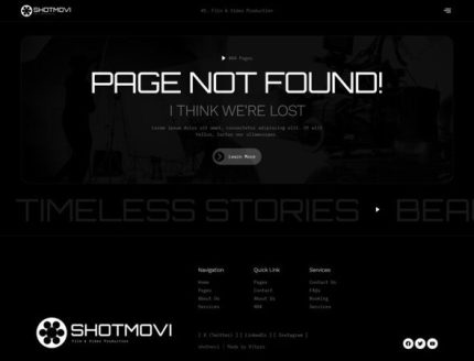Shotmovi - Film & Video Production Elementor Template Kit