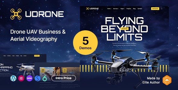 Udrone 1.0.0 – Drone UAV Business & Aerial Videography WordPress Theme