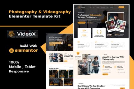 Videox - Photography & Videography Services Elementor Template Kit