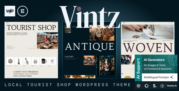 Vintz 1.3.0 – Local Tourist Antique Shop WordPress Theme