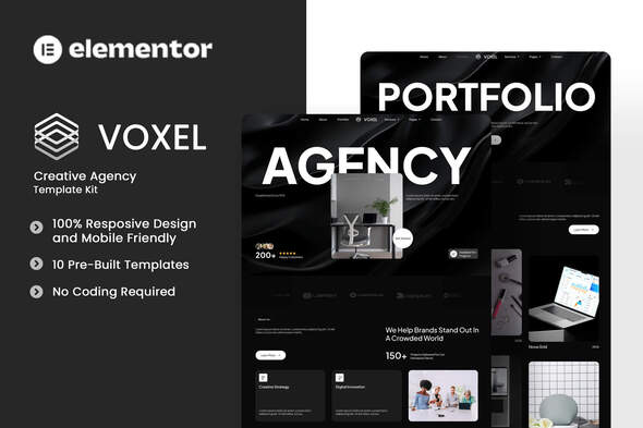 Voxel  – Creative Agency Elementor Template Kit