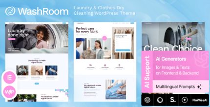 Washroom - Laundry & Clothes Dry Cleaning WordPress Theme