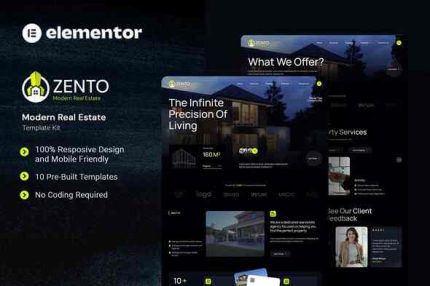 Zento - Modern Real Estate Elementor Template Kit