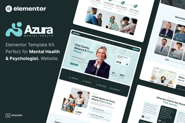 Azura  – Mental Health & Psychologist Elementor Template Kit