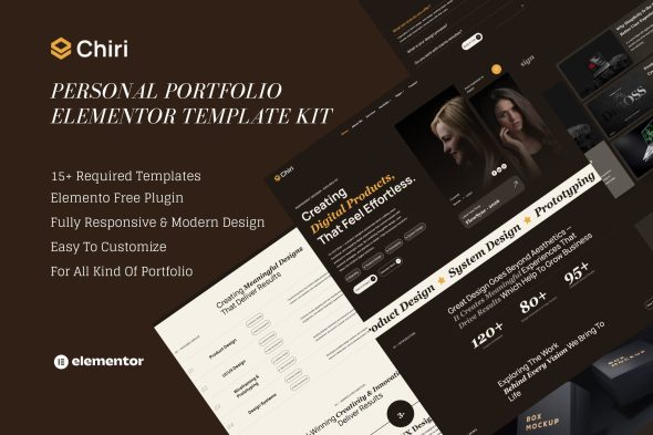 Chiri  – Personal Portfolio Elementor Template Kit