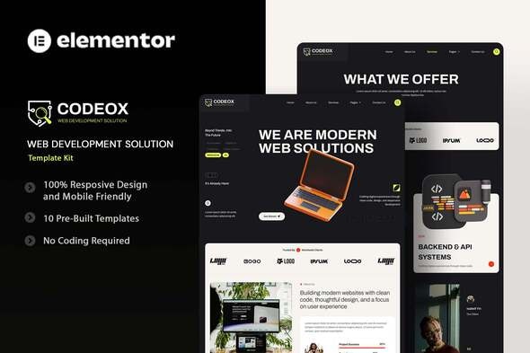 Codeox  – Web Development Solution Elementor Template Kit