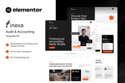 Finexa - Audit & Accounting Elementor Template Kit