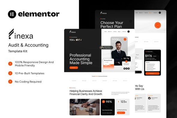 Finexa  – Audit & Accounting Elementor Template Kit