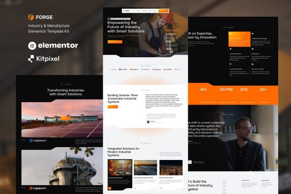 Forge  – Industry & Manufacturing Elementor Template Kit
