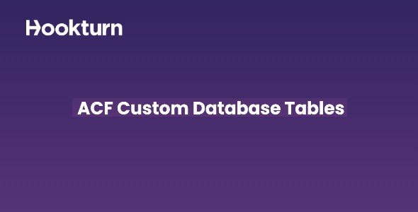 ACF Custom Database Tables 1.1.5