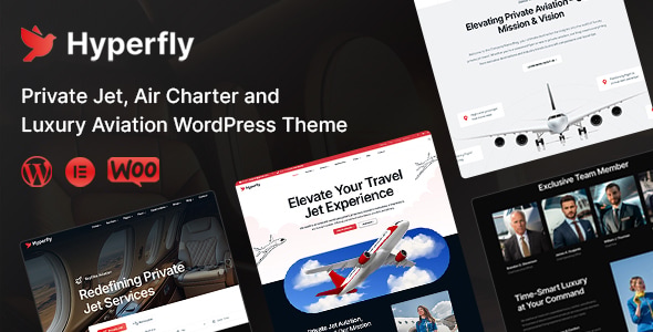 HyperFly 1.0.0 – Private Jet Charter & Aviation WordPress Theme
