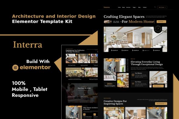 Interra  – Architecture and Interior Design Elementor Template Kit