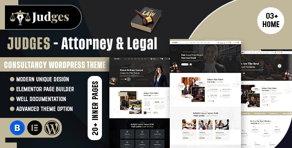 Judges 1.0.0 – Attorney & Legal Consultancy WordPress Theme