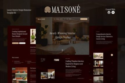 Maisone - Luxury Interior Design Elementor Template Kit