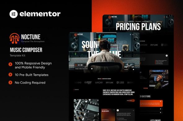 Noctune  – Music Composer Elementor Template Kit