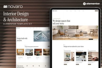Novaro - Interior Design & Architecture Elementor Template Kit