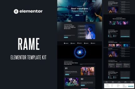 Rame - Voice Over Services Elementor Pro Template Kit