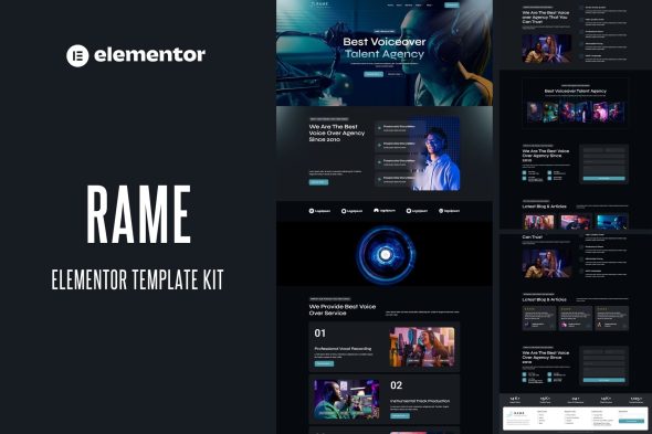 Rame  – Voice Over Services Elementor Pro Template Kit
