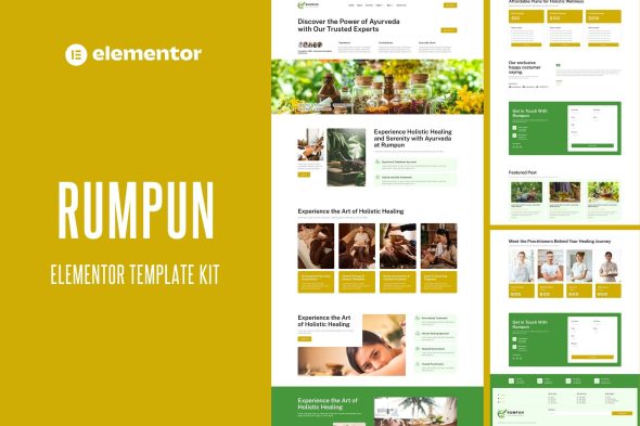 Rumpun  – Ayurveda Treatment Elementor Pro Template Kit