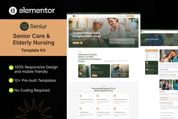 Seniur - Senior Care & Elderly Nursing Elementor Template Kit