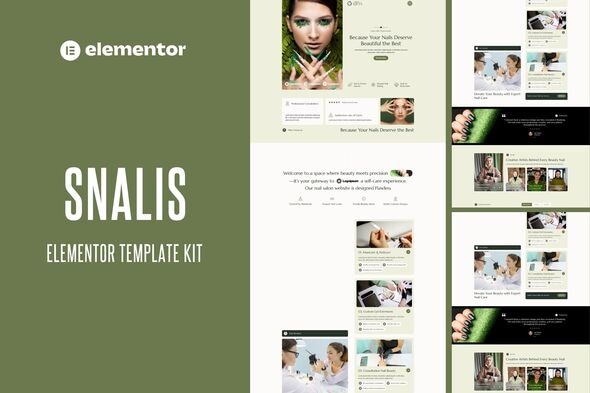 Snalis  – Nail Salon & Beauty Care Elementor Template Kit