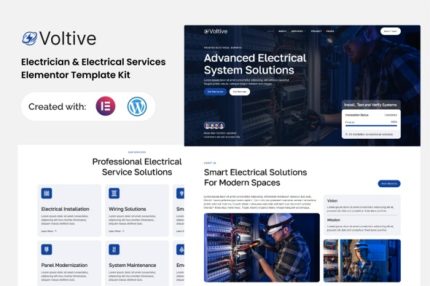 Voltive - Electrician & Electrical Services Elementor Template Kit