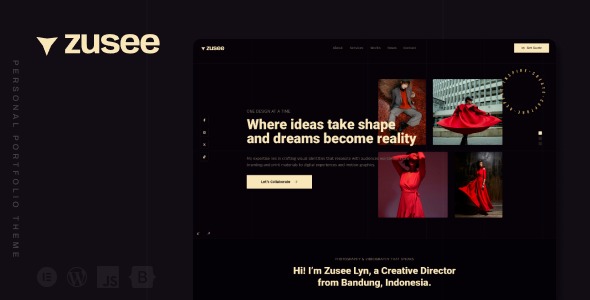 Zusee 1.0.0 – Personal Portfolio WordPress Theme