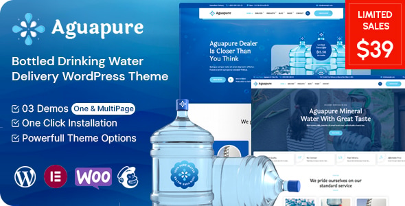 Aguapure 1.3 – Drinking Water Company WordPress Theme
