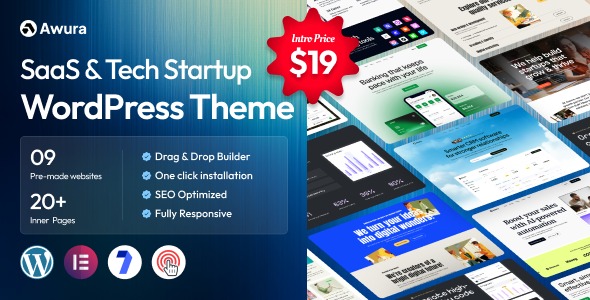 Awura 1.0.0 – SaaS & Startup WordPress Theme
