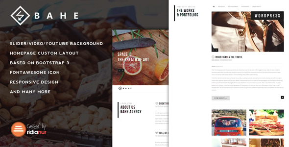 Bahe 1.2.2 – Responsive One Page Portfolio Theme