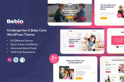 Bebio - Kindergarten & Baby Care WordPress Theme