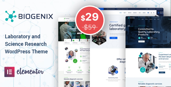 Biogenix 1.5 – Science Research & Laboratory WP Theme