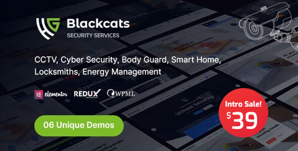 Blackcats 1.5 – CCTV & Security WordPress Theme