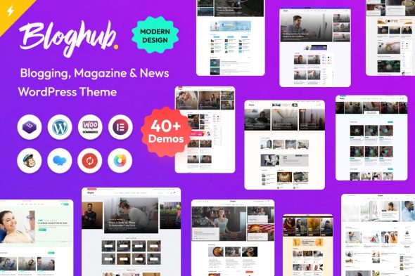 Bloghub 1.0.5 – Blog & Magazine WP Theme with AI Writer Generator