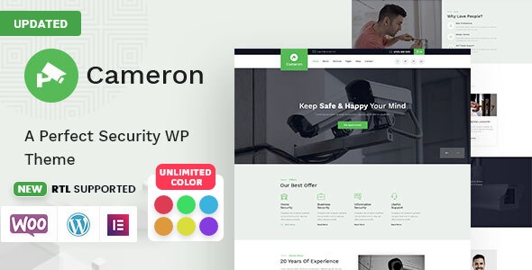 Cameron 2.4 – Home Automation , CCTV & Security WordPress Theme + RTL