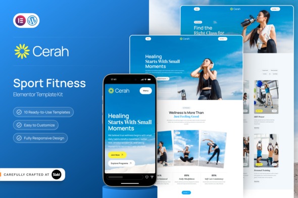 Cerah  – Sport & Fitness Elementor Template Kit