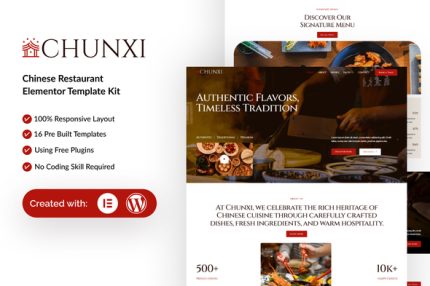 Chunxi - Chinese Restaurant Elementor Template Kit