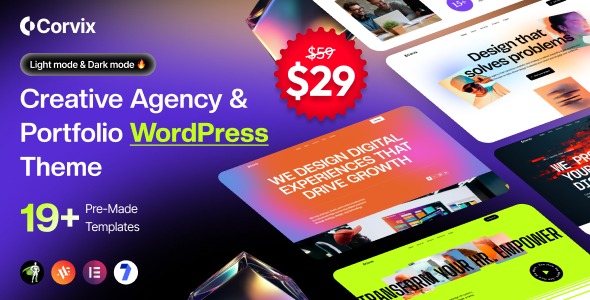 Corvix 1.0 – Creative Agency & Portfolio WordPress Theme