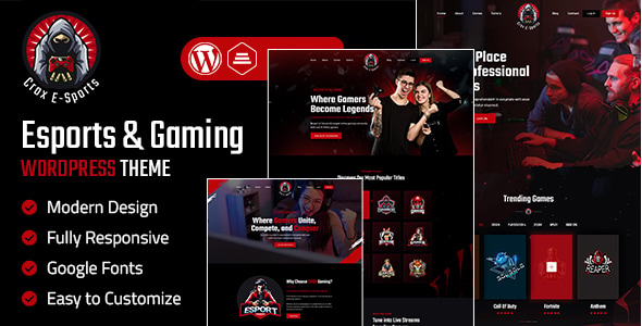 CROX 1.2 – Esports & Gaming WordPress Theme